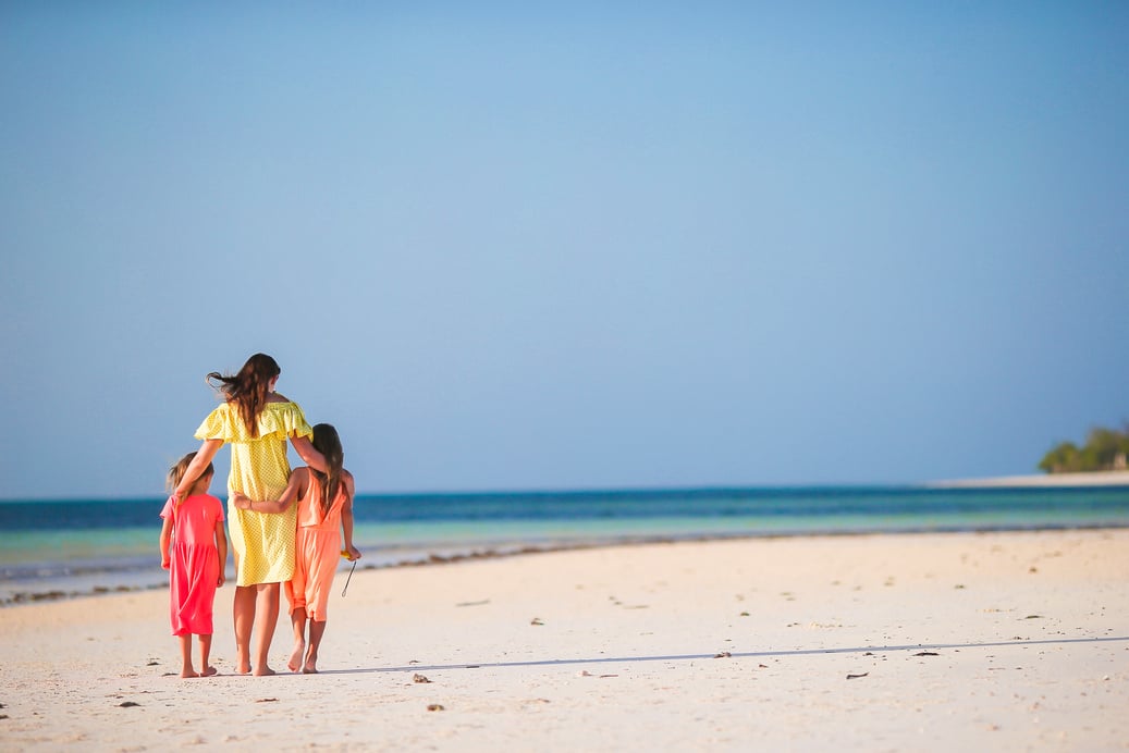 Mom and Kids on Vacation